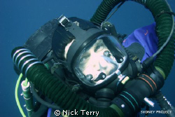 Rebreather diver on Deco by Nick Terry 